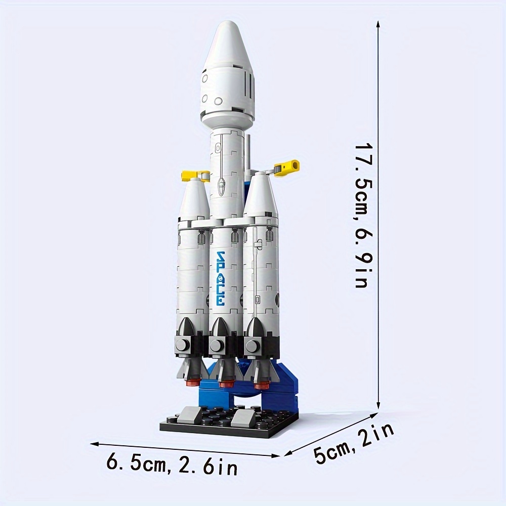 Heavy Space Rocket Model Building Blocks DIY Assembled Toy