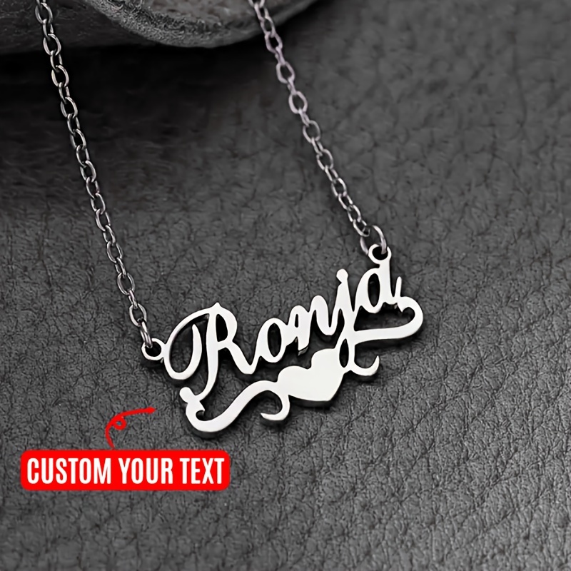 Double layer sale name necklace