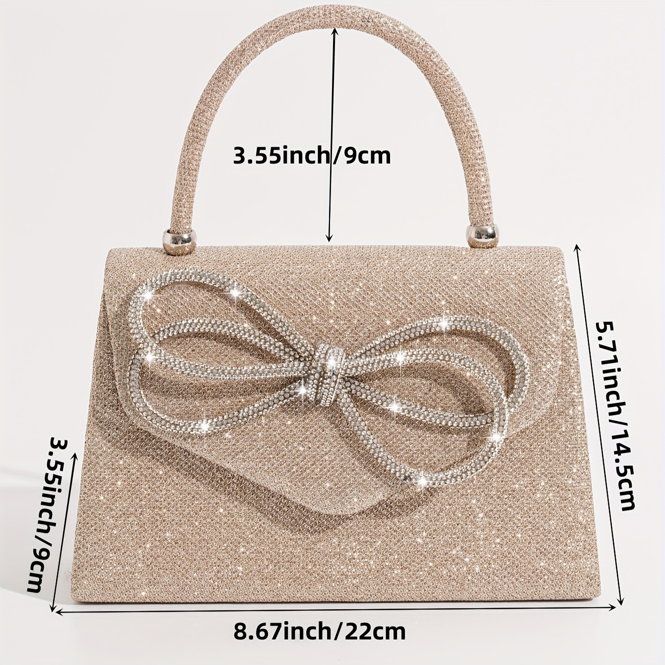 Mini Carnaval Elegant Rhinestone Bowknot Decor Evening Bag - Temu