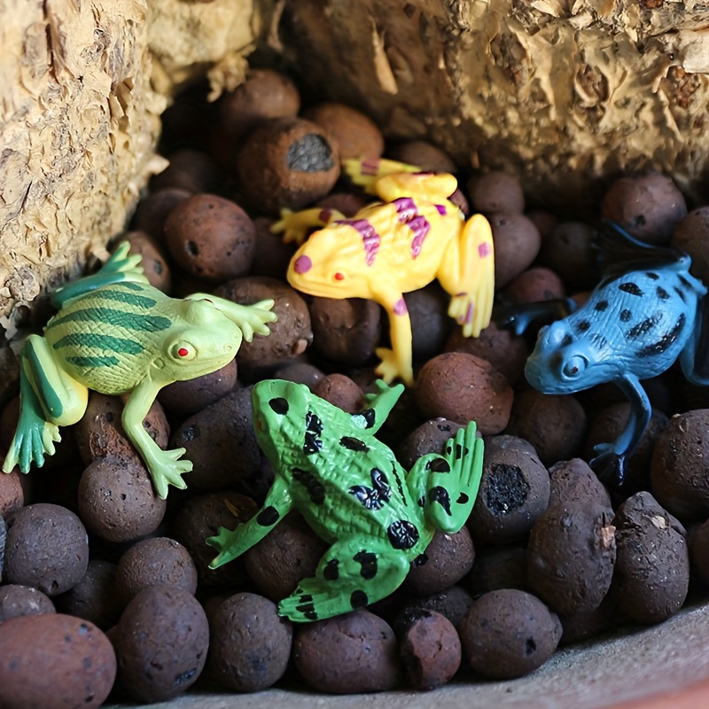 12pcs Mini Frogs, 1 Grass And 1 Stone Toy Set Small Realistic Frog Toy  Decorations Frogs Rain Forest Lifelike Art Lawn Decorations Toy For Fish  Tank D