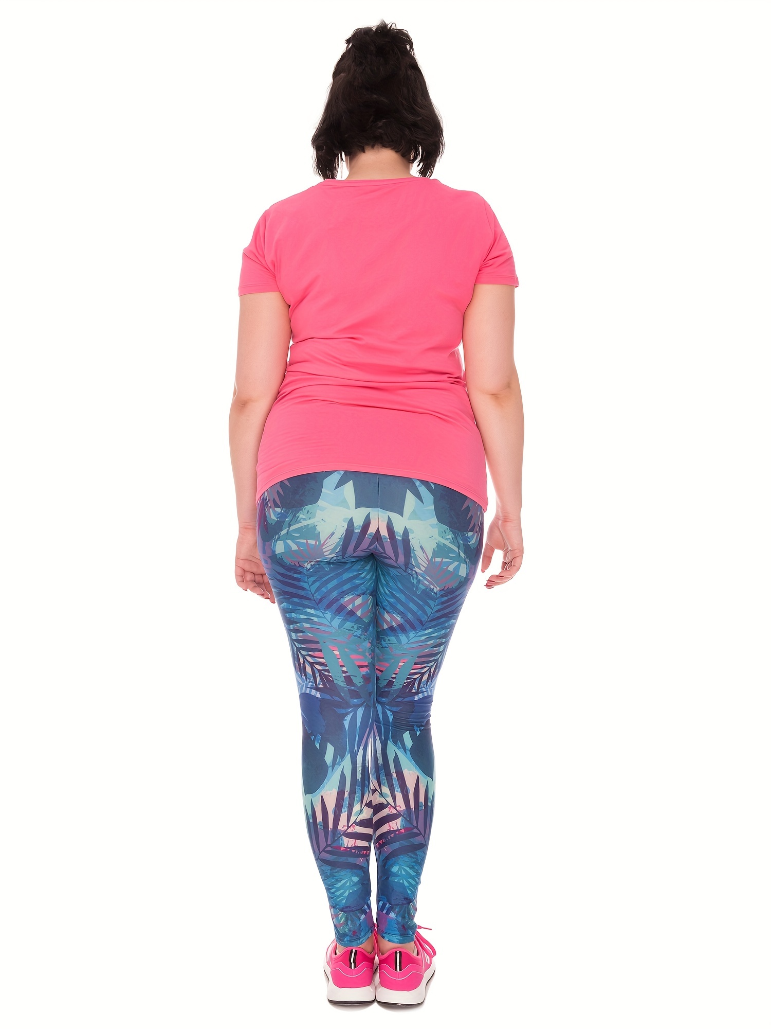 Tropical Leaf Yoga Leggings, Printed Leggings, Active Wear for Women, Many  Sizes 