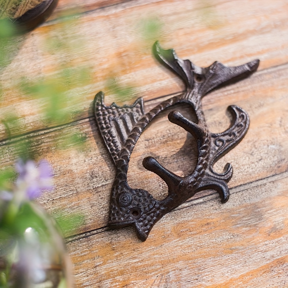 1pc Cast Iron Flying Fish Hook Outdoor Garden Courtyard Wall Hook American  Retro Style Personalized Groceries Decorative Pendant - Patio, Lawn &  Garden - Temu