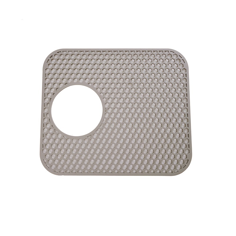 Protector de silicona para fregadero de cocina de 16.4 x 12.5 pulgadas.  Rejilla protectora de fregadero de cocina para casa de campo, accesorio de