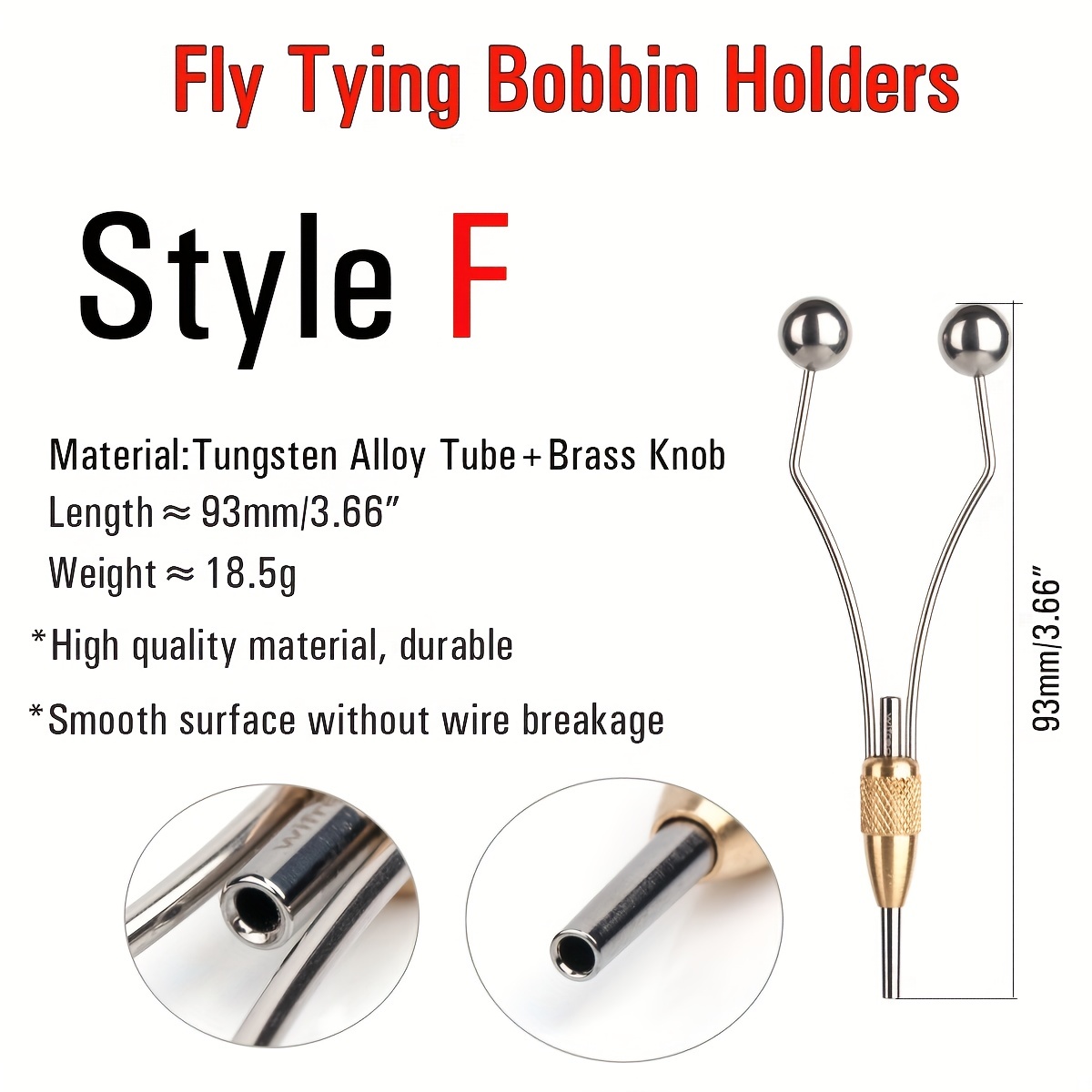 Premium Metal Fly Tying Tools Ceramic Tip Bobbin - Temu
