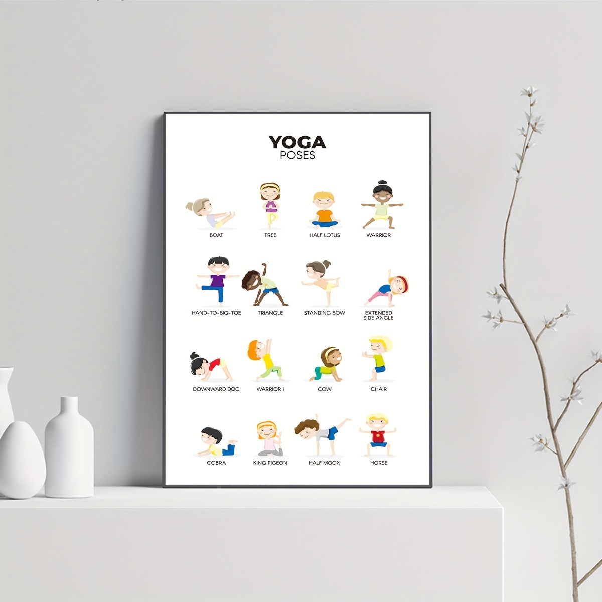 Canvas Poster Modern Art Yoga Breathe Print Yoga Pose Canvas