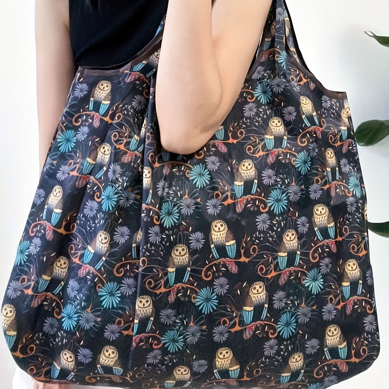 Stylish Printed Shopping Bag Eco Foldable Tote Bag Large Capacity