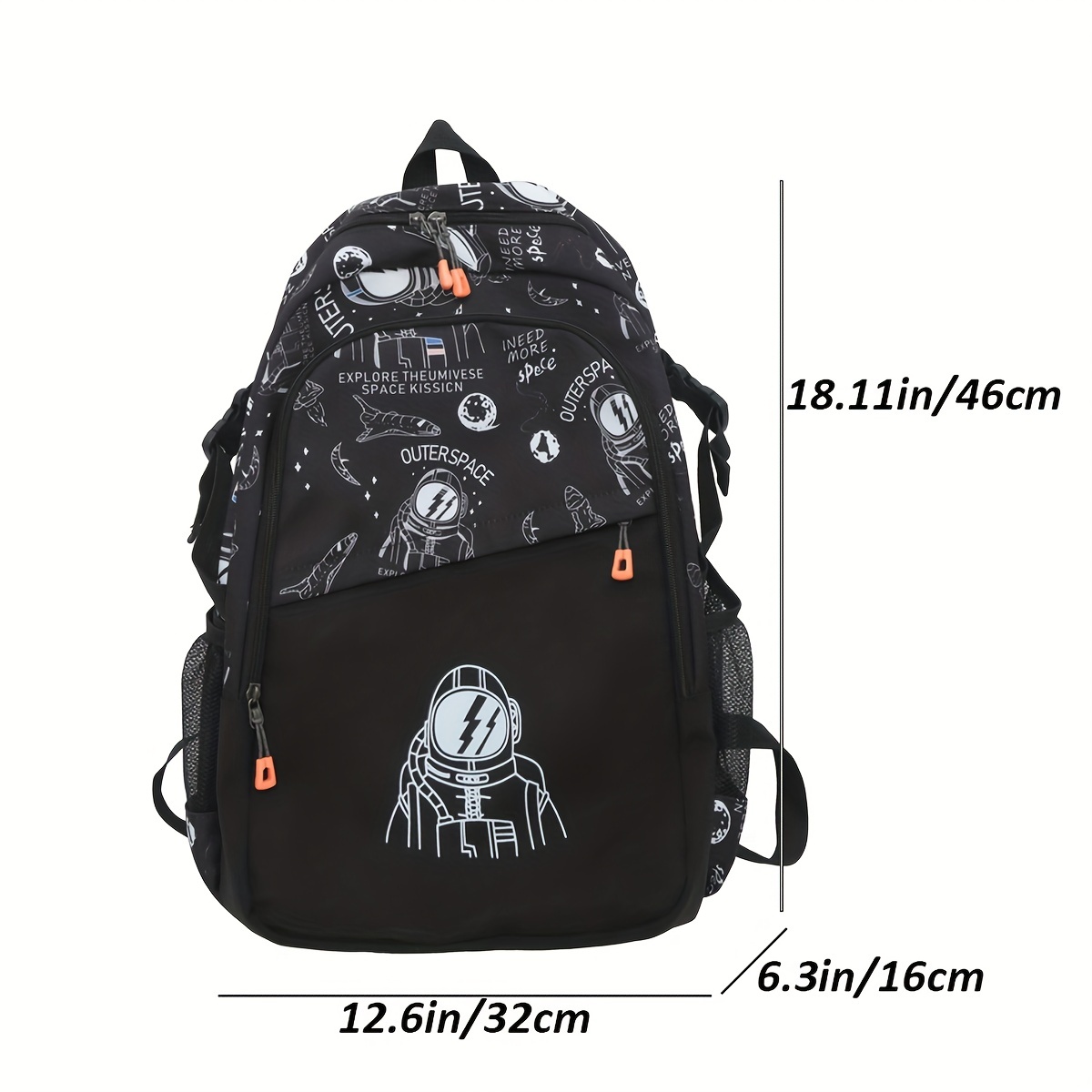 Graffiti Spaceman School Bag Large Capacity Backpack