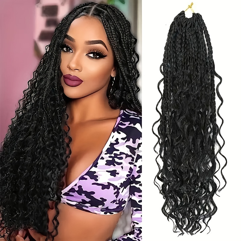 Boho Box Braids Goddess Box Braids Crochet Hair Bohemian - Temu