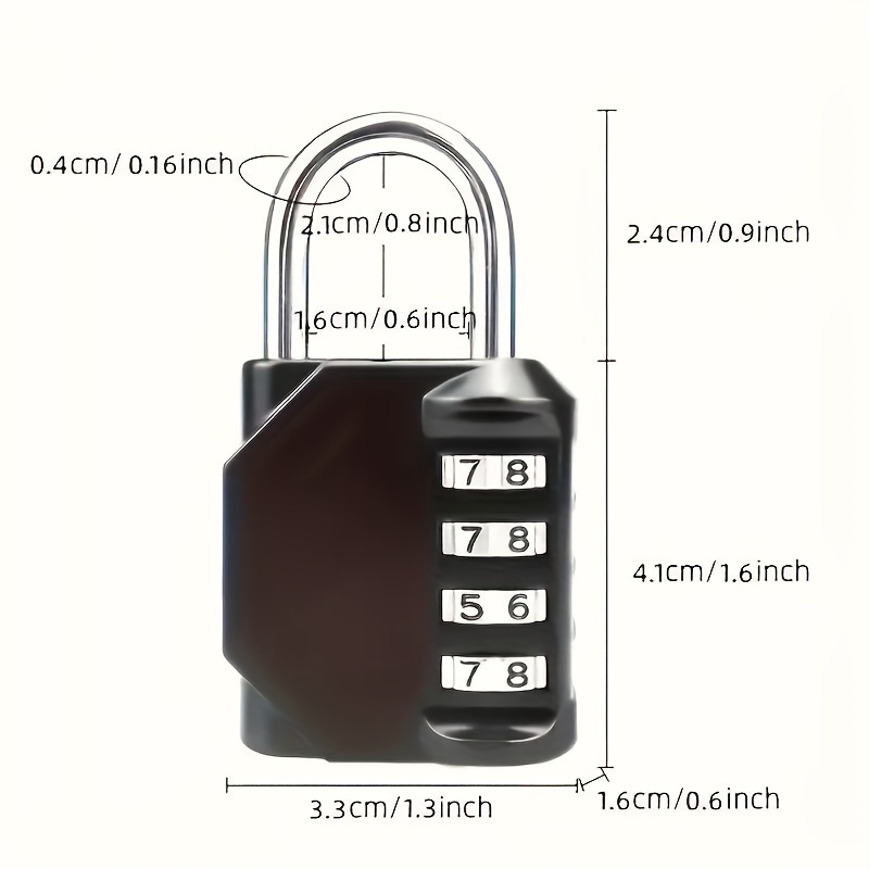 4-digit Combination Lock, Black Combination Padlock, Student Dormitory  Drawer Gym Changing Cabinet Lock, Box Bag Mini Small Lock, Waterproof Combination  Lock - Temu United Arab Emirates