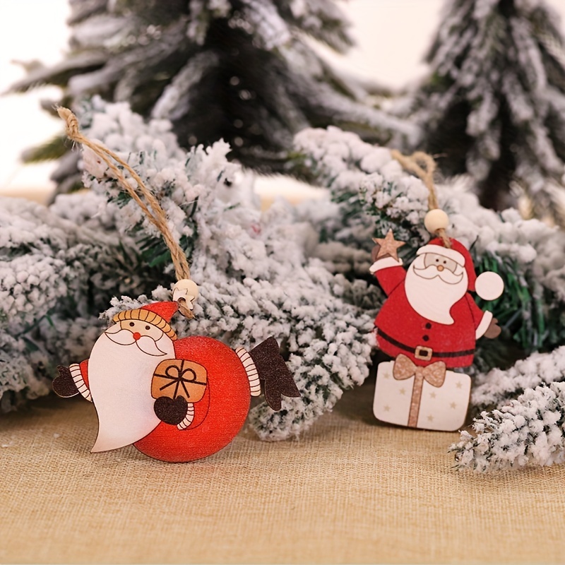 Christmas Decoration Supplies Wooden Tree Frame Old Man - Temu