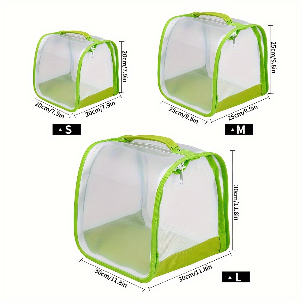 Yous Auto Small Butterfly Habitat, Insect Mesh Cage, Caterpillar Enclosure,  Critter Cage, Bug Terrarium Portable Carry Handle for Outdoor Garden
