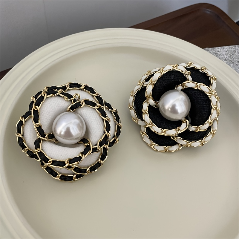 Flower & Faux Pearl Decor Brooch