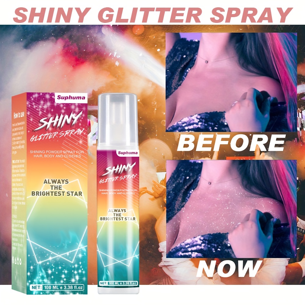 GLITTER SPRAY FOR HAIR, BODY AND CLOTHES!