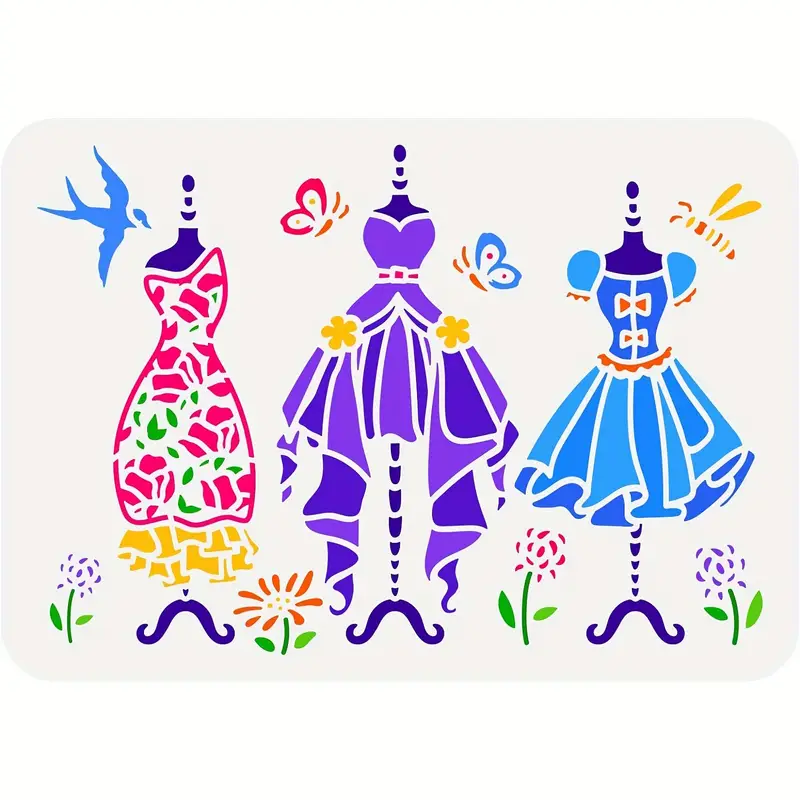dress stencil designs Haberdashery 2 stencil for custom dress designs