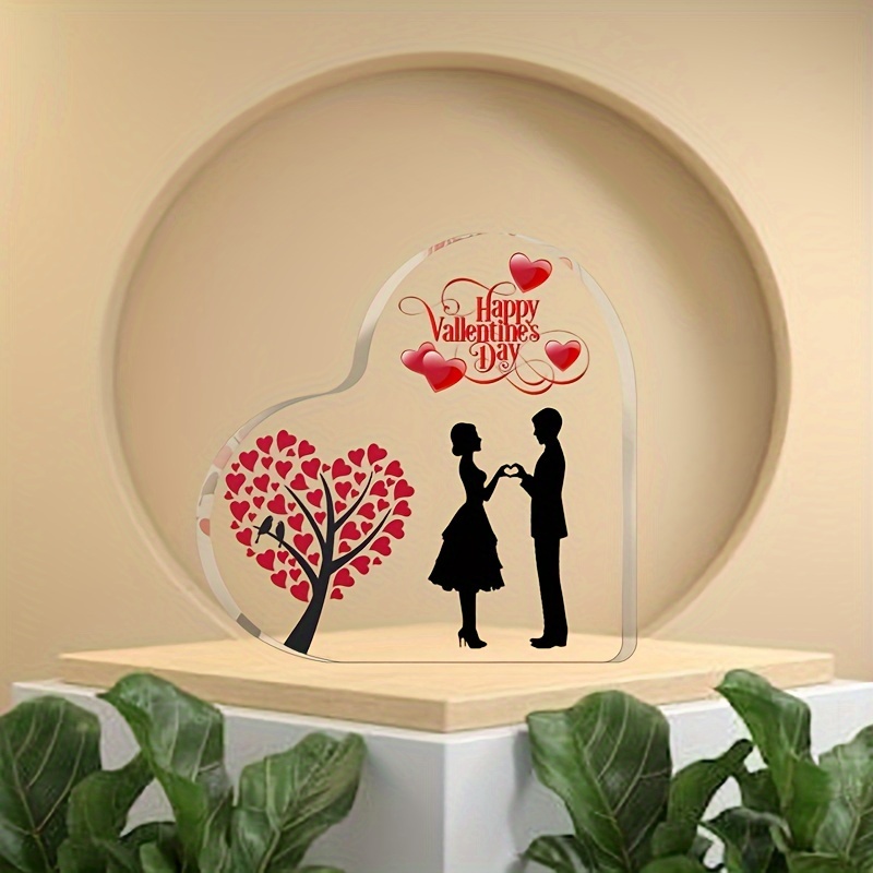 Heart Shaped Acrylic Gift For Girlfriend Gift For Boyfriend - Temu, Couple  Gift 