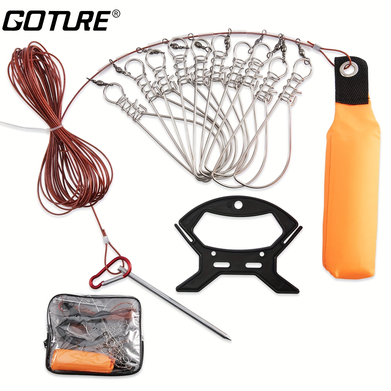 Fishing Stringer, Stainless Steel Fish Stringer Clip, Wire Rope Cable With  Float And Plastic Handle, Fishing Holder Kit With High Strength 5/10 Snaps  - Temu United Kingdom