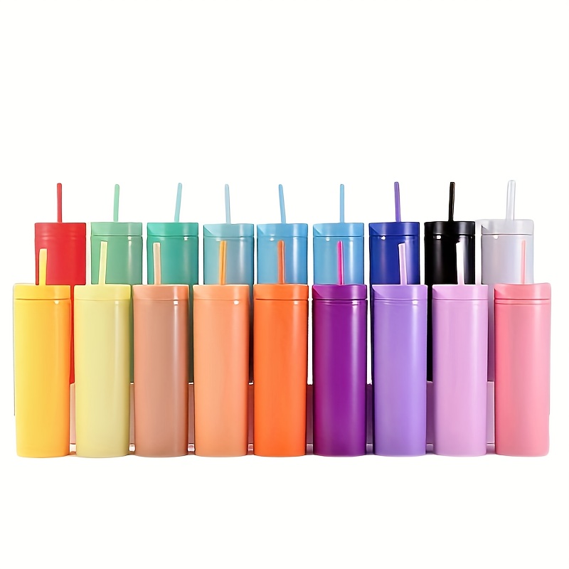 

16oz, Portable Straw Cup, Sports Water Bottle For Outdoor Camping Hiking Travel