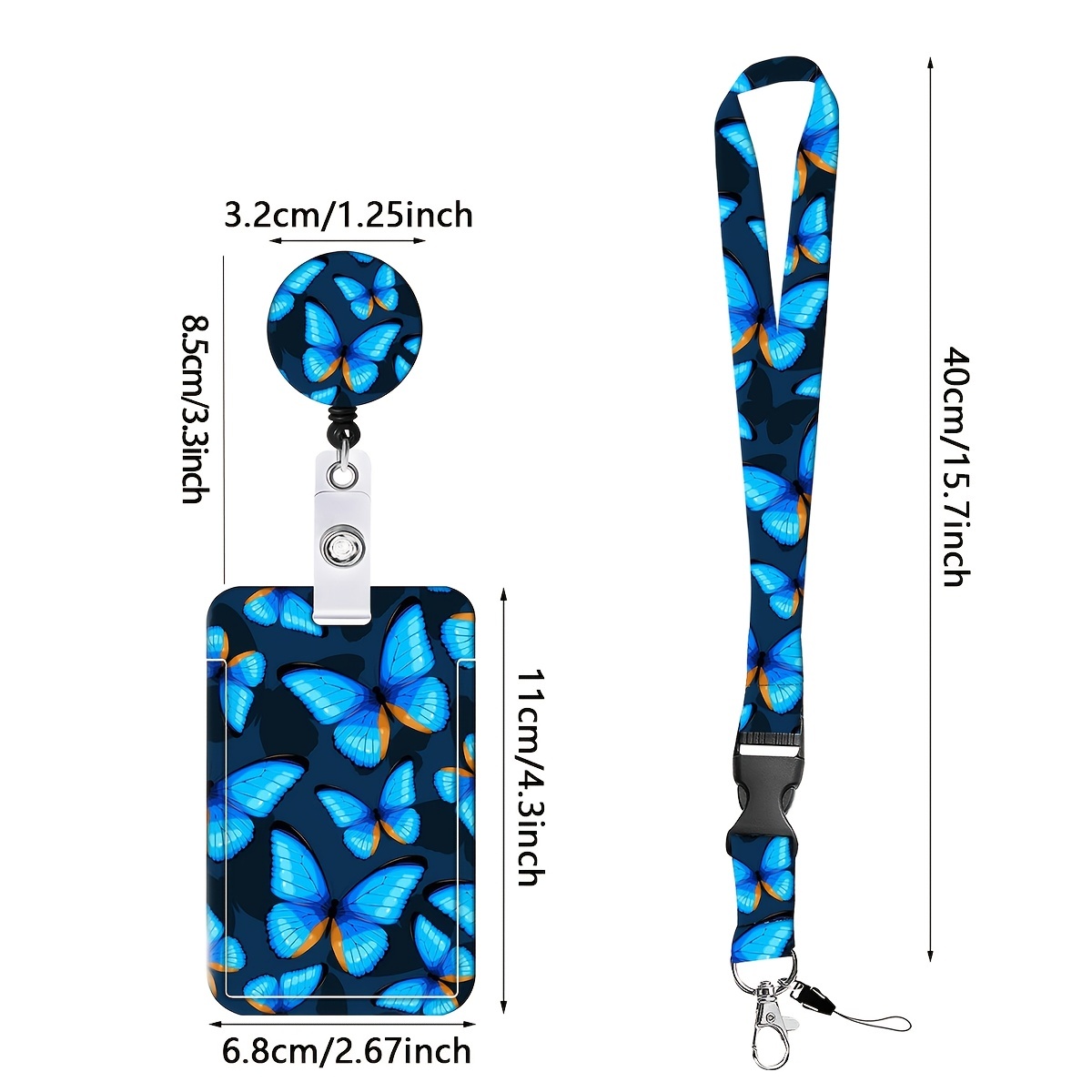  Butterfly Print Neck Lanyard for Phone Bus Card Wallets Name  Tag Card ID