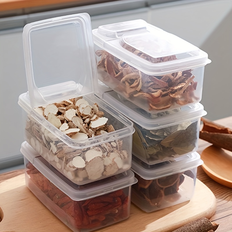 1pc Spice Storage Box, Food Storage Containers With Flip Top Lids, Airtight  Plastic Stackable Food Jar, Freezer Microwave Dishwasher Safe, Keep Spices