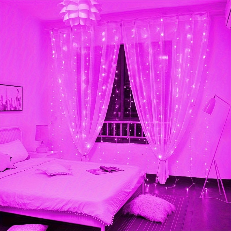 300 LED Rose Plumes Fée Guirlande Lumineuse avec 8 Modes de Lumière  Télécommande Romantique Mur Rideau Décoration pour Mariage Fête  D'anniversaire Chambre Chambre Intérieure 