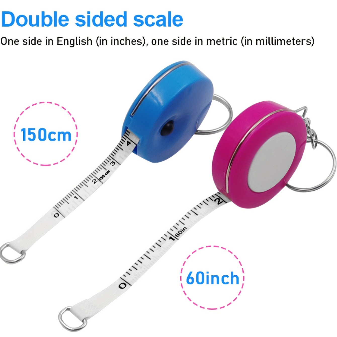 150cm Mini Tape Meter Tape Tailor Ruler Keychain Measuring Tape