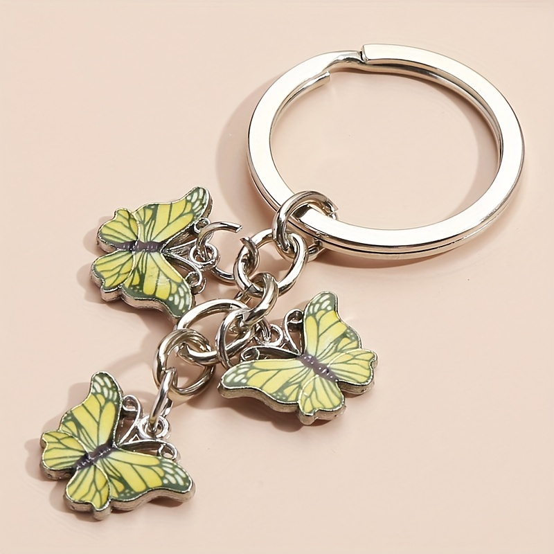 102 Cute Butterfly Keychains For Women Pom Pom Keychain Backpack Charms For  Girls Boys Women Men Key Chains For Car Keys