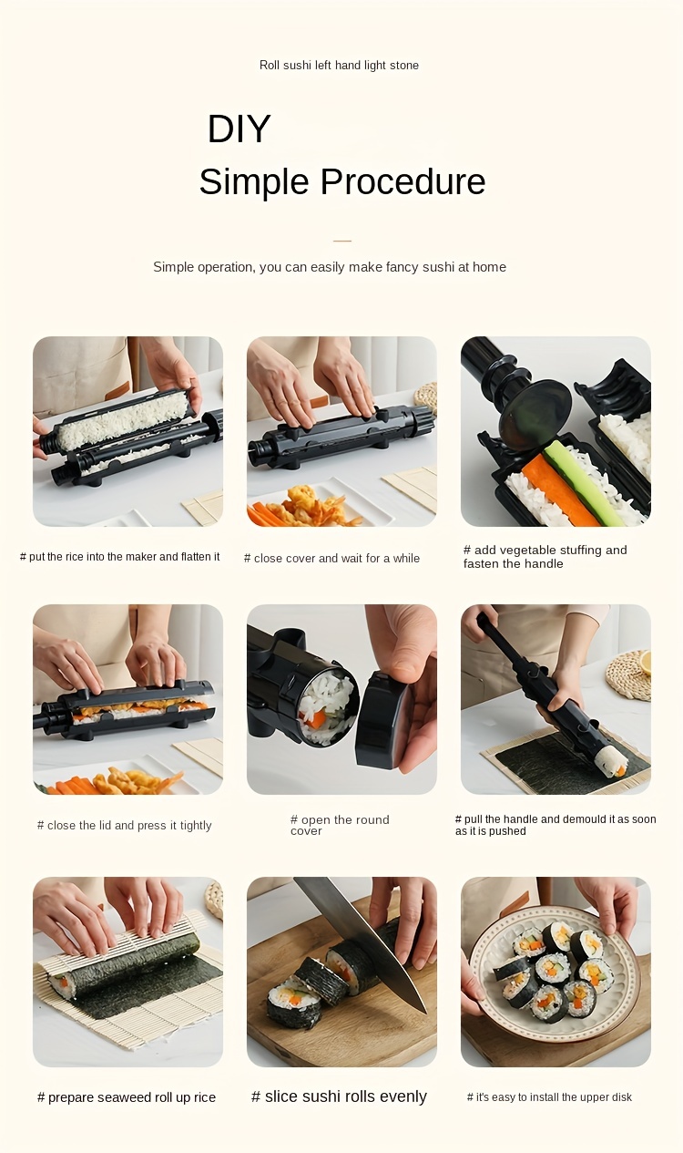 1 Pezzo Sushi Bazooka Sushi Maker Macchina Per Sushi Fatta - Temu Italy