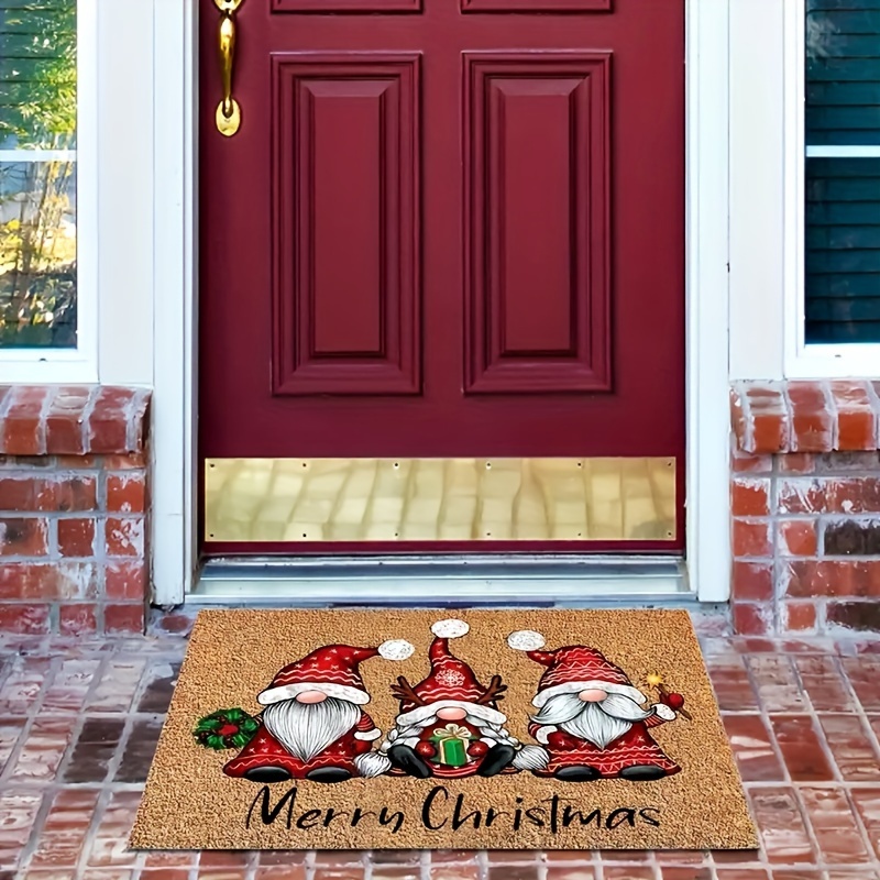  Indoor Doormat Front Door Mats,Christmas Dwarf Red