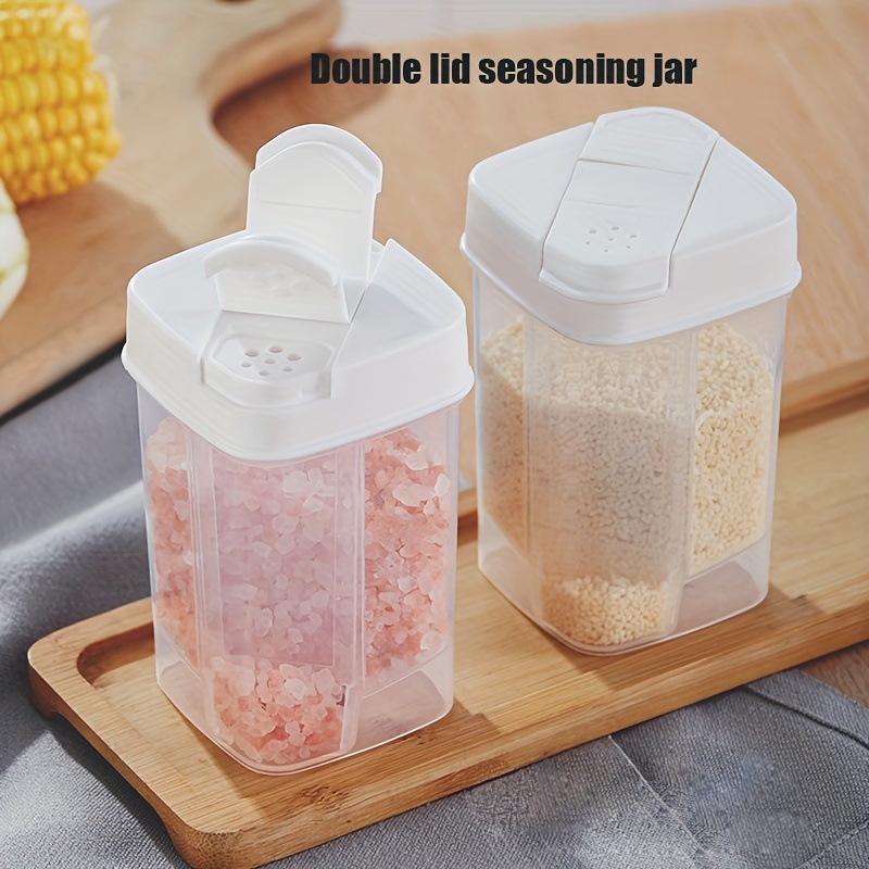 250ml Kitchen Seasoning Container Potes Spice Boxes Plastic Sugar Bowl  Double Lid Cooking Tools Kitchen Accessories Gadgets