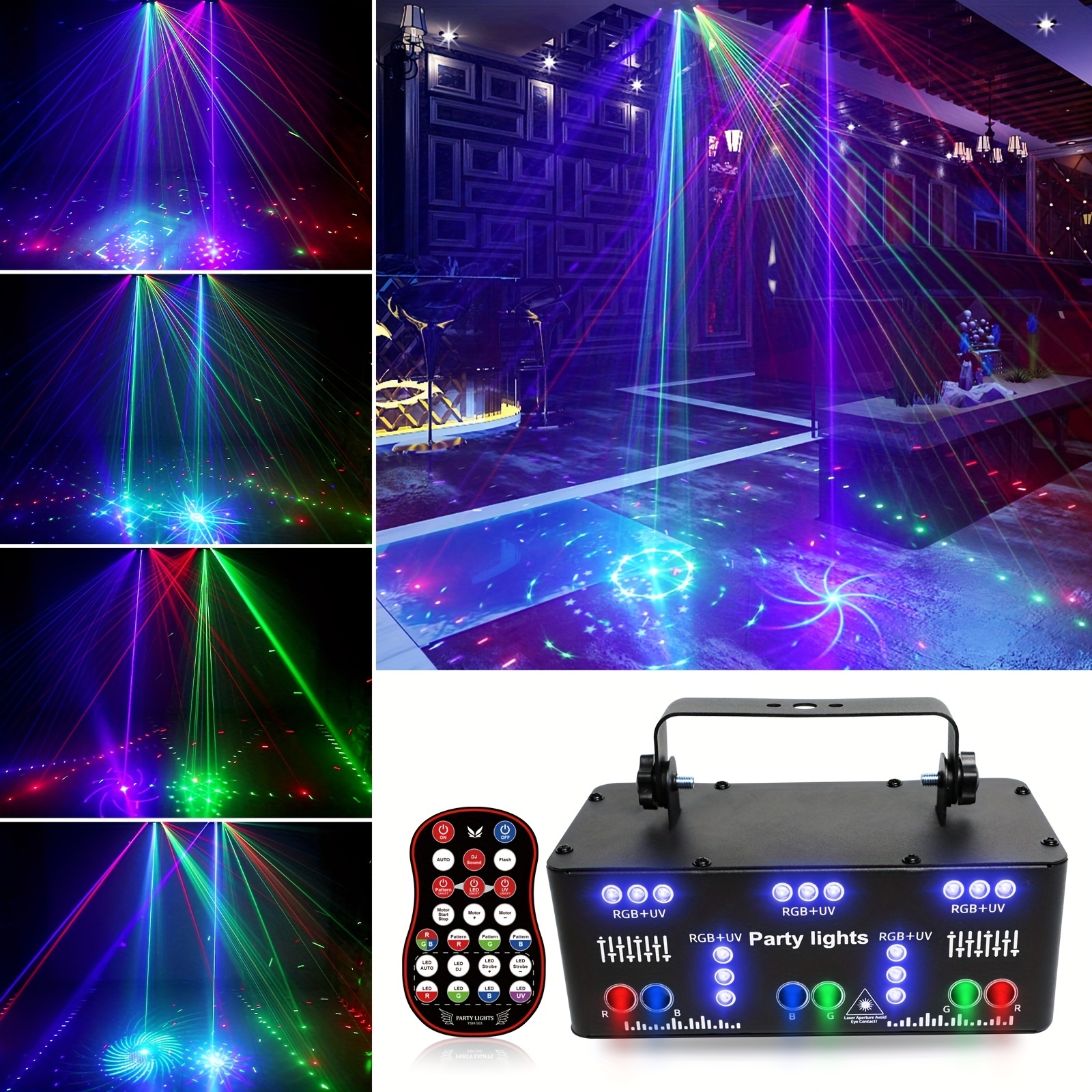 1-teiliges LED-Blitzlicht, 15-Len-Bühnenbeleuchtung,  DJ-Beleuchtungsprojektor, Flash-Party-Lichter Für Tanzen, Thanksgiving,  KTV, Bar, Geburtstag