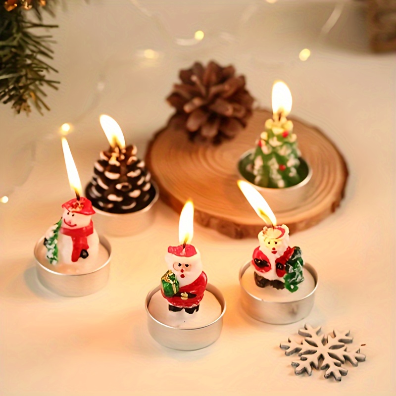 4 Unids/set Velas Aromáticas Navideñas, Regalos Navidad, Amigos