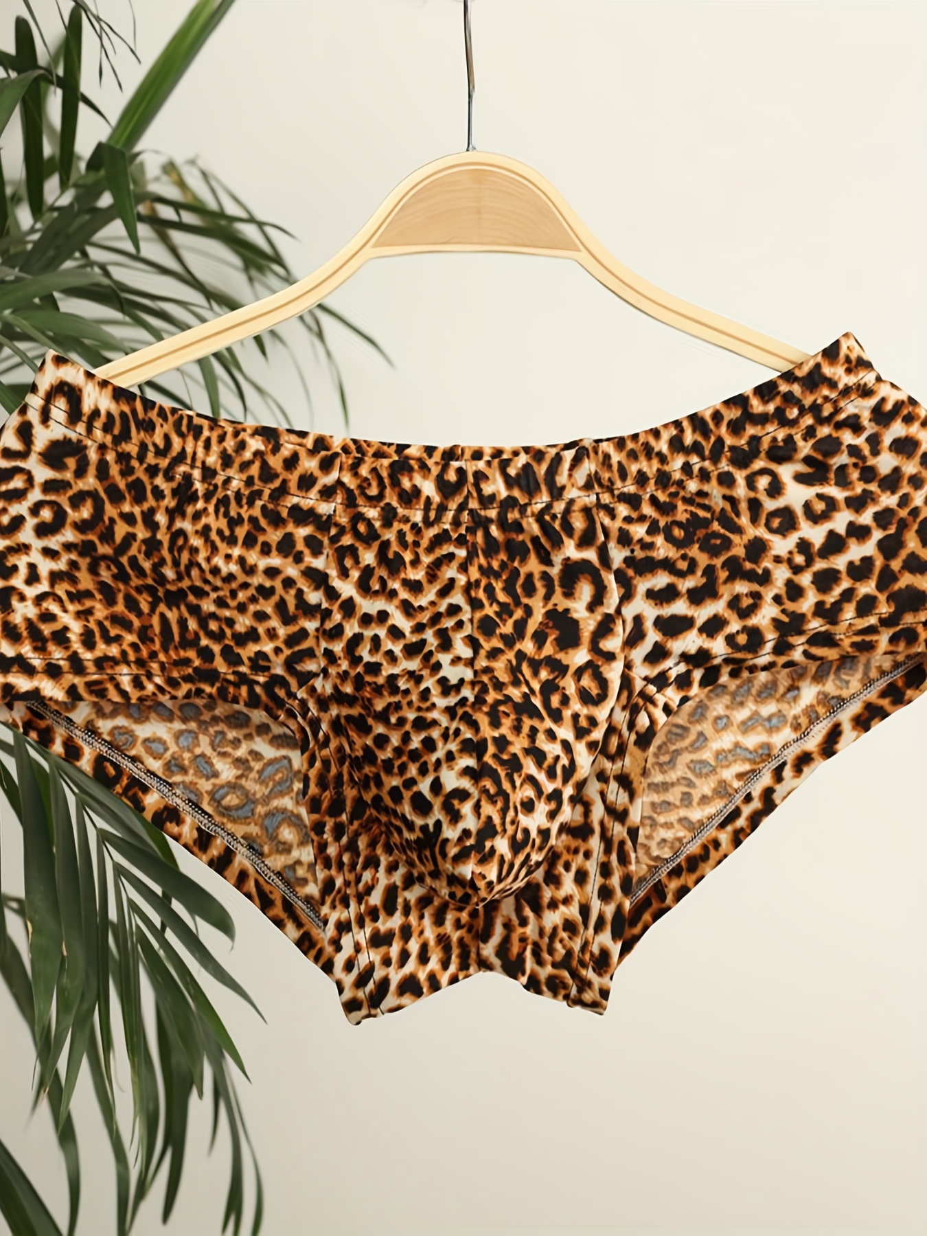 Brown Leopard print Mens Bikini Brief Underwear