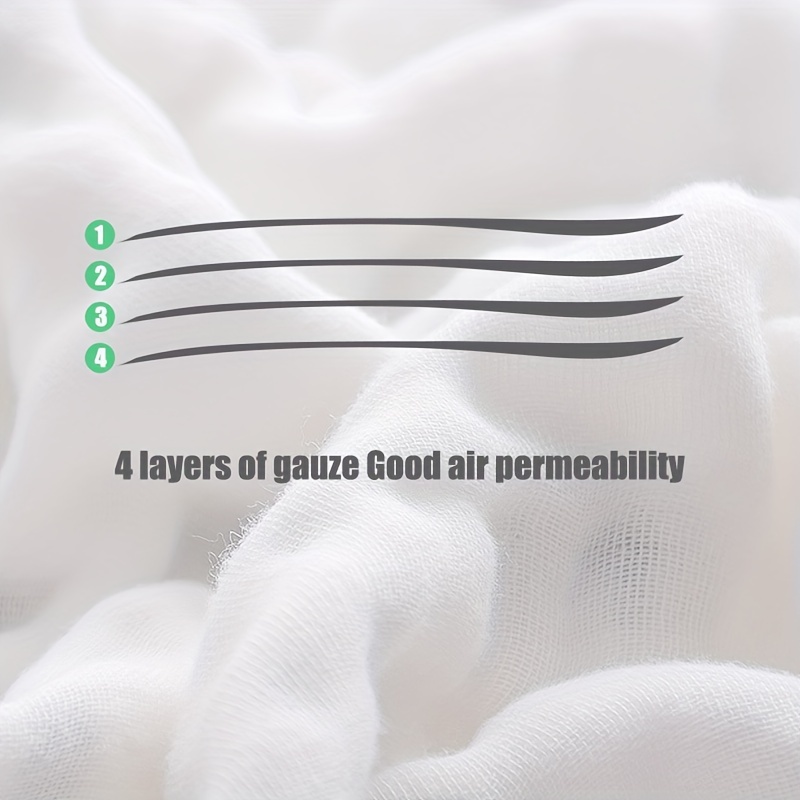 Baby 4 Layers Gauze Blanket, Soft Cartoon Pattern Bath Towel
