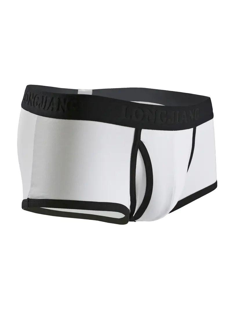 Men's Cotton Stretch Boxer Briefs, Elastic Underwear - Temu United