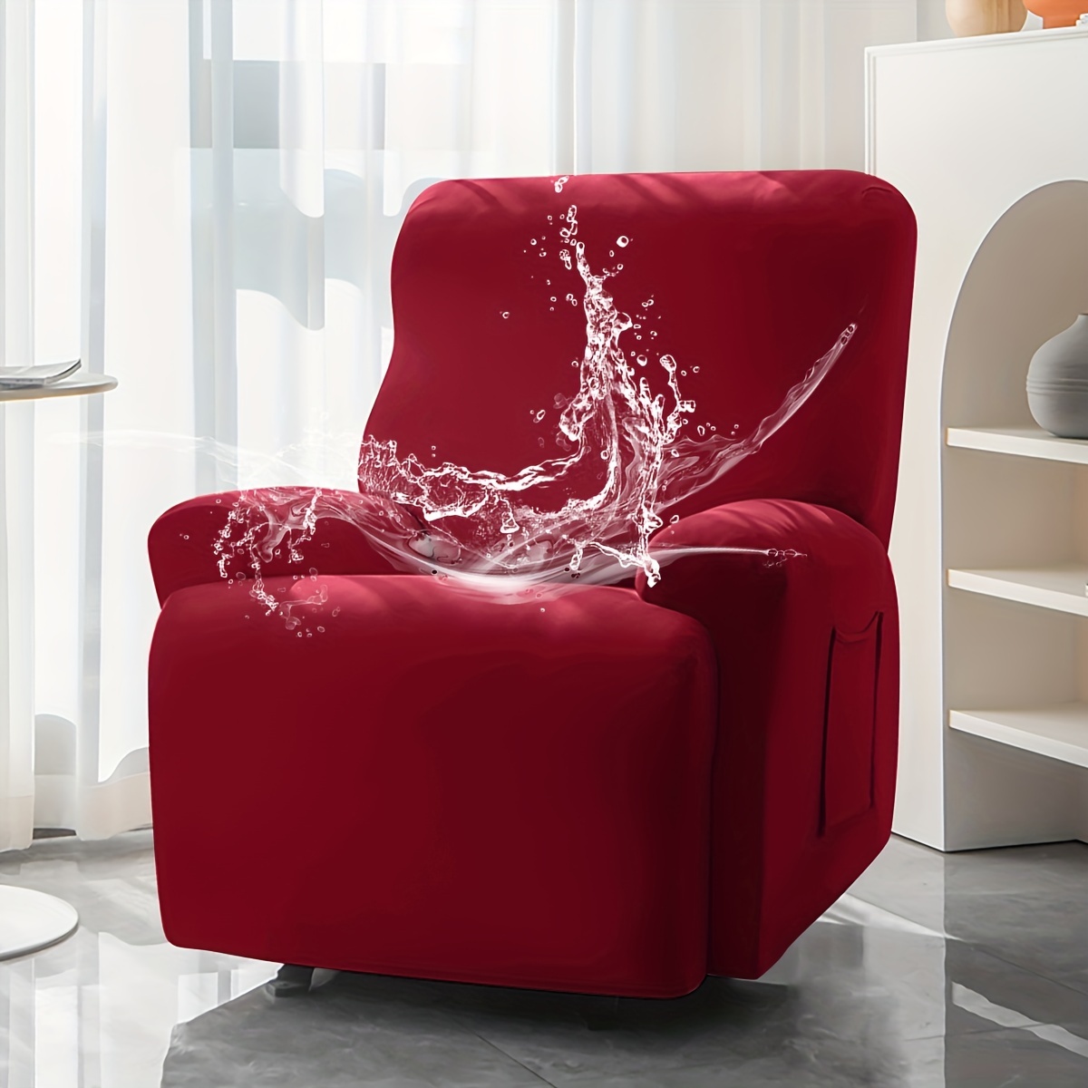 Red discount recliner cover