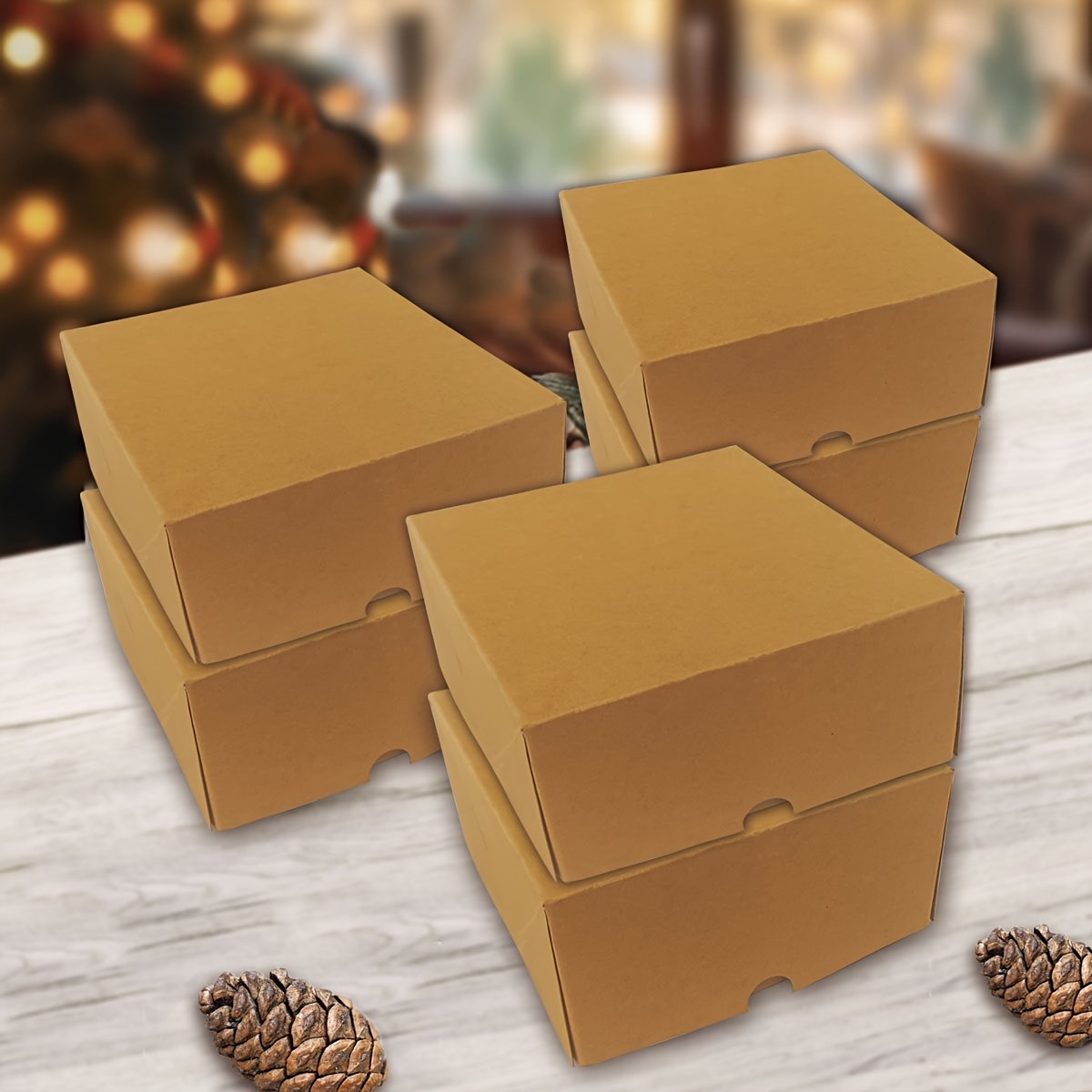 50 cajas de regalo Kraft Cajas pequeñas de favores de boda para invitados  Cajas de regalo de agradecimiento Cajas de regalo de papel con tapa Favores  de fiesta de cumpleaños -  México