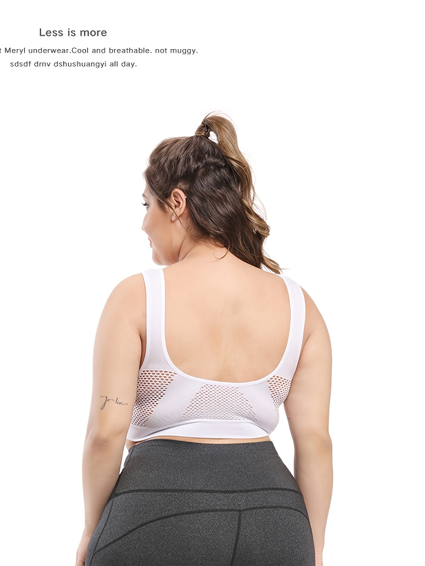 5 Pack Plus Size Sports Bras for Women, Elastic Ultra-Thin Full Coverage Bra  Comfy Seamless Wireless Padded Yoga Bra at  Women's Clothing store