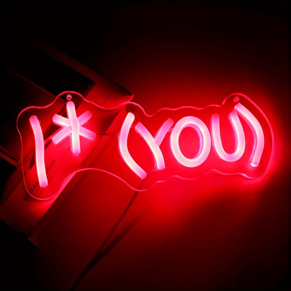 I*you Led Neon Sign Light 5v Usb Powered Neon Light For - Temu