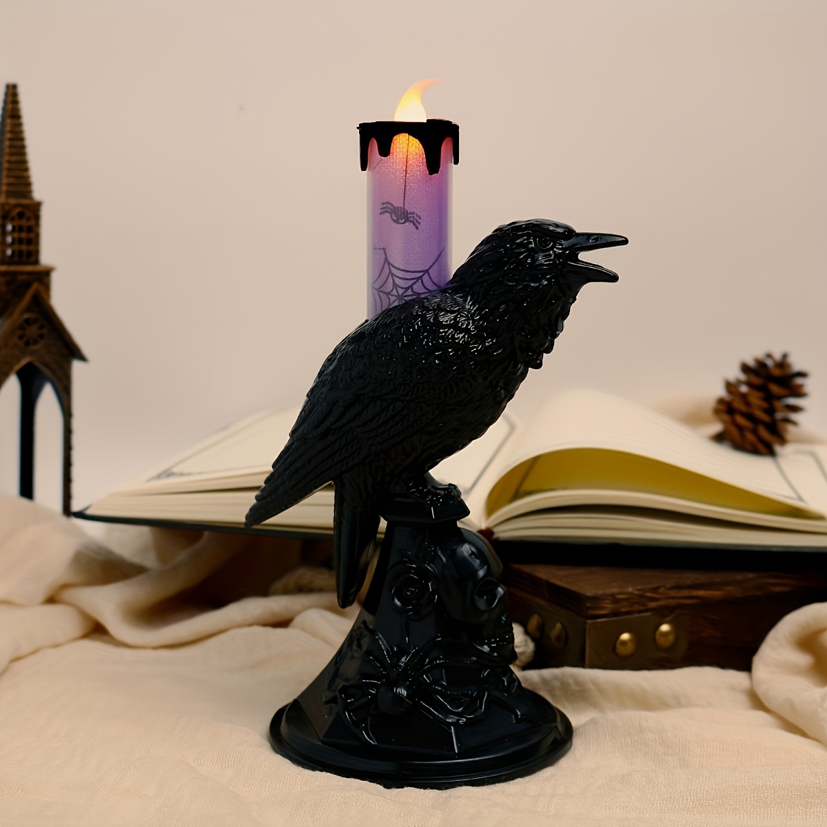 Gothic LED Candlestick Halloween Decoration 