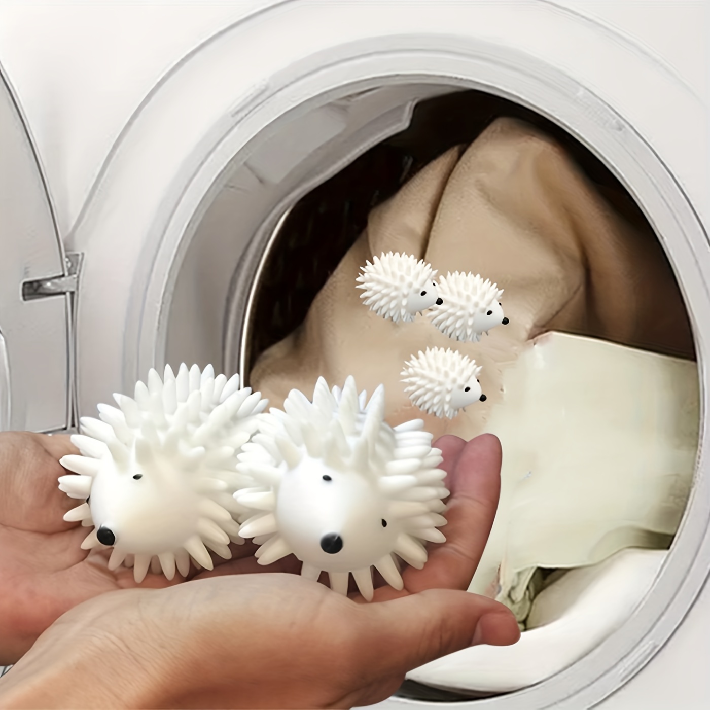 Bolas de secador de ropa reutilizables de PVC, bola suavizante de tela para  lavado y secado de ropa, accesorios de Herramientas de limpieza - AliExpress