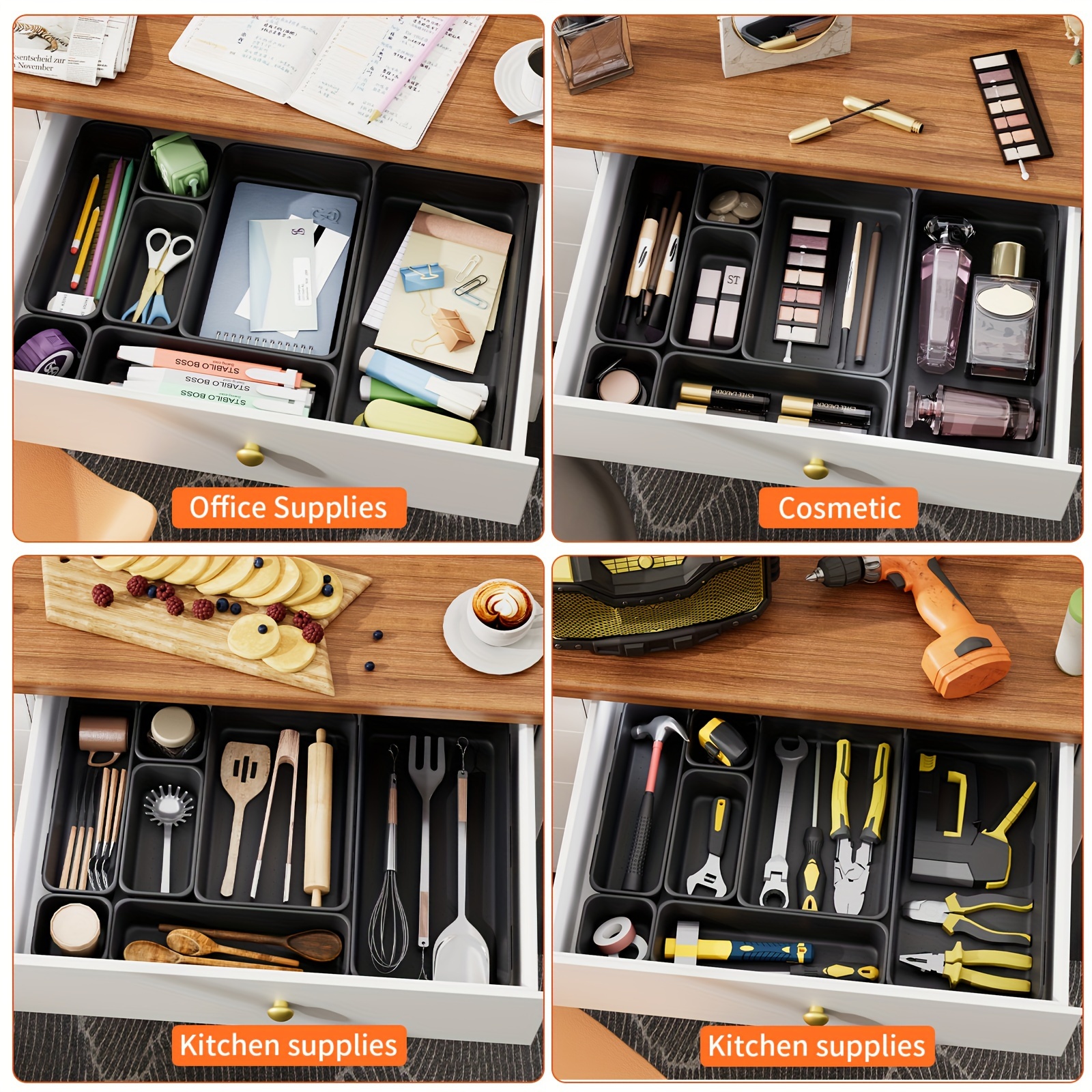 45 Pack Tool Box Organizer Tool Tray Dividers, Toolbox Drawer Organizers  Storage