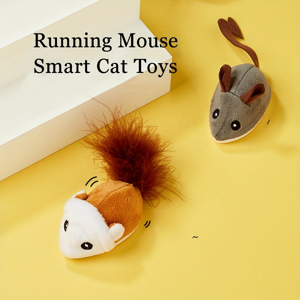 

Interactive Smart Running Mouse Cat Toy - Electric Teaser Toy With Realistic Simulation Mice Movement For Endless Fun And Exercise