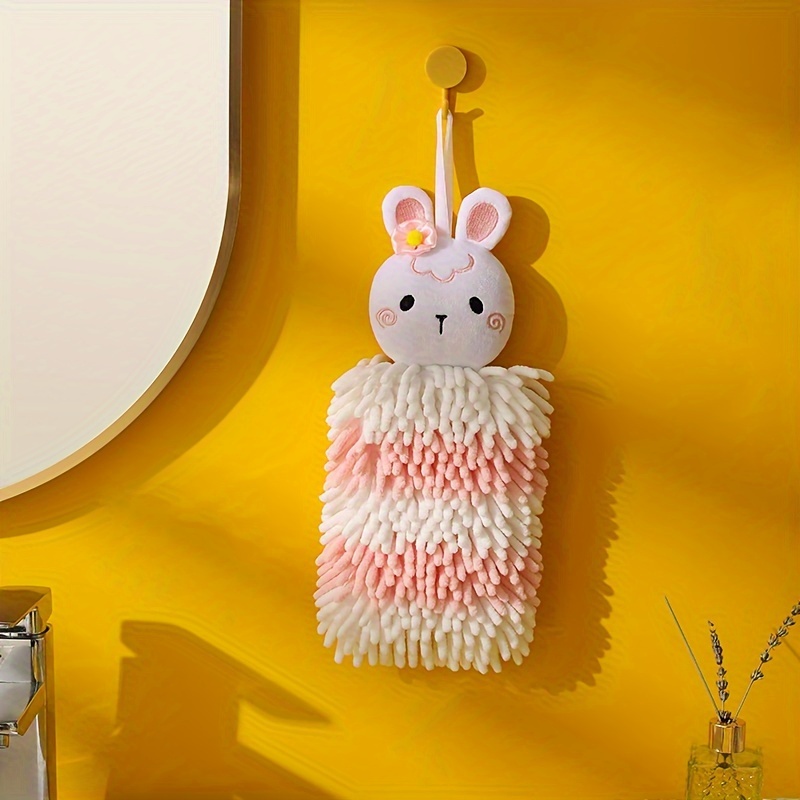 Cute Rabbit Design Fingertip Towel Hanging Towel For Wiping - Temu