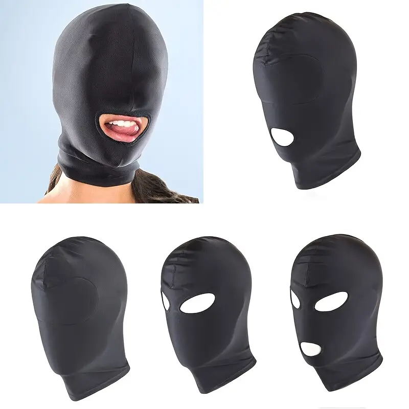 Unisex Adult Eyes & Mouth Open Headgear Mask Hood, Breathable Blindfold  Face Cover Blindfold, Cosplay Costume, Black (4 Types Optional) - Temu