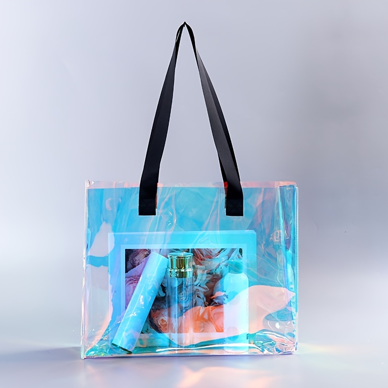 Clear Laser Handbag Set, Women's Holographic Boston Bag, Fashion Satchel  Purse With Inner Pouch - Temu