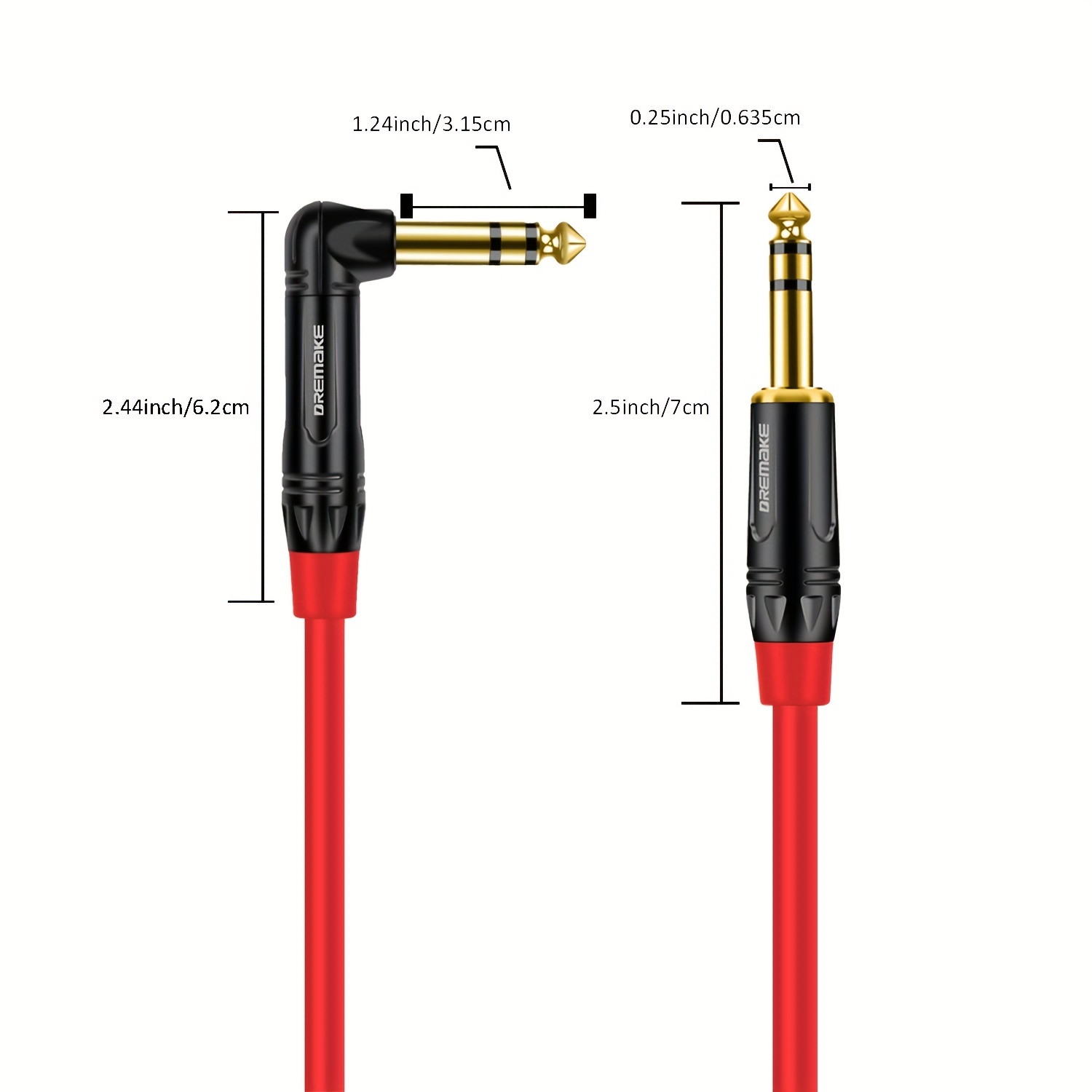 Cable Guitarra Eléctrica 6 5 Mm 1/4 Pulgadas Sin Ruido - Temu