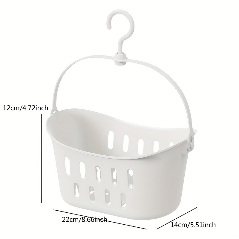 1pc Hanging Storage Basket, Plastic Bathroom Shower Hanging Basket For  Toiletries And Bath Accessories