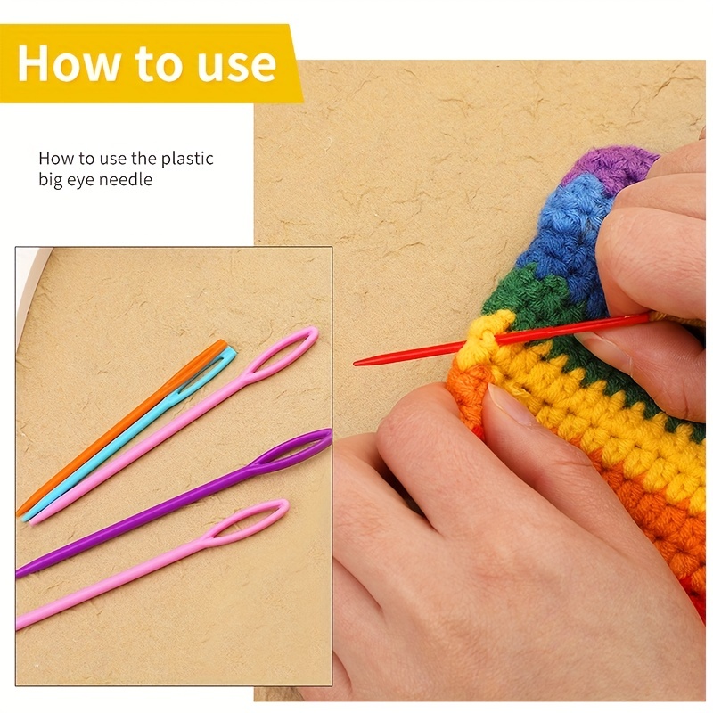 Aluminum Afghan Crochet Hook Tool Set Knit Needle with Eye For Weaving  Knitting