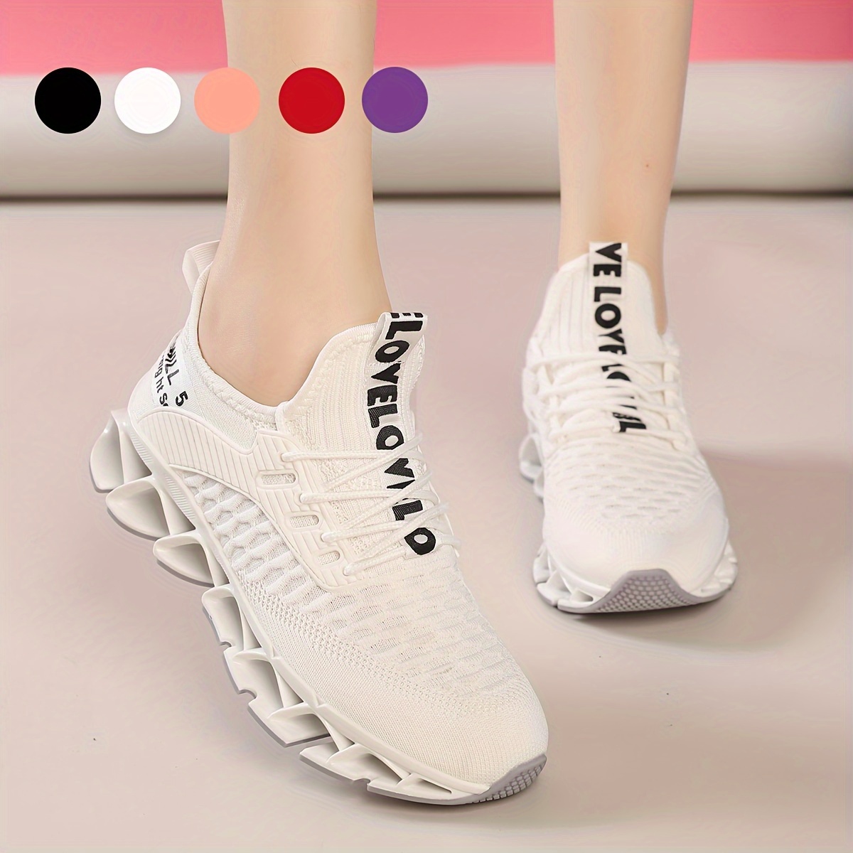 Color Gradient Lace Flat Lace Casual Sports Shoes - Temu
