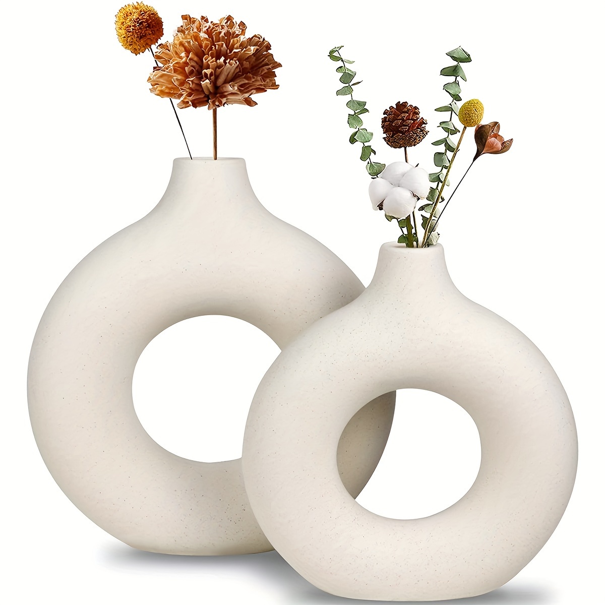 2pz Vaso In Ceramica Bianca Per Decorazioni Da Tavolo Per - Temu Italy